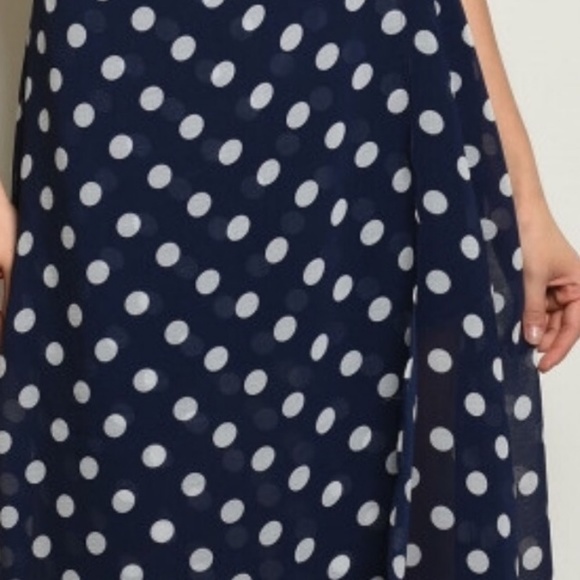 POLKA DOT Navy SKIRT Delight 🆕️ Day or Night - Picture 5 of 8